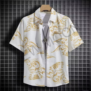 Chemise de plage décontractée pour homme à manches courtes, style hawaïen personnalisé, imprimé cool, chemise de couple - Product Image 3