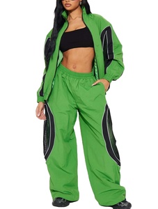 Fashion Ladies Fitness Wear Two Piece Set Loose Fit Outdoor Running Casual Elastic Windbreaker <b>Tracksuit</b> For Women 2026 - Product Image 3