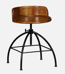 Tabouret de bar moderne en bois et métal, écologique, pour la maison, l'hôtel, l'extérieur, le salon, la chambre à coucher - Product Image 6