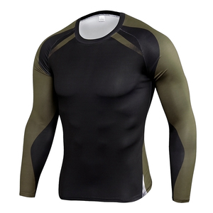 High Performance Anti-UV Front Logo Swimming Surfing Rash Guard Latest Edition Wholesale Full Sleeve Custom <b>Compression</b> <b>Shirt</b> - Product Image 3