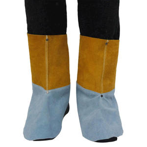 Protège-chaussures de soudeur en cuir de vachette robuste de qualité supérieure – Équipement de protection pour le soudage et la brasage - Product Image 2