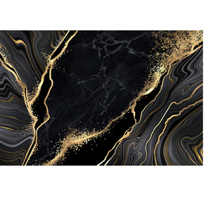 Glossy Black Marble with White Veins Kitchen Countertops Design Book Match Black Marble <b>Sheet</b> for Wall & Flooring <b>Tiles</b> - Product Image 3