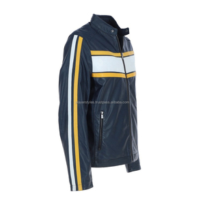 <b>Men's</b> Premium Lambskin Leather Motorcycle <b>Jacket</b> Biker Rider Fashion <b>Winter</b> Outerwear Custom Logo OEM Manufacturer - Product Image 4