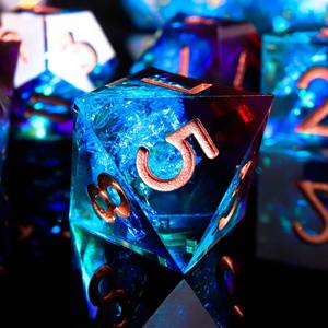 Juego de Dados de Resina de Tamaño Estándar, Dados Poliédricos de Resina Multicolores para Juegos de Mesa de Dungeons and Dragons, Suministros de Juego al por Mayor - Product Image 6