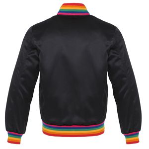 Chaqueta Bomber Negra para Hombre, Cuello Alto, Informal, de Forro Polar de Poliéster, Transpirable, Estilo Urbano, Corte Regular, Ropa de Invierno - Product Image 2