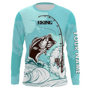 เสื้อตกปลาคุณภาพสูงสำหรับผู้ชาย แขนยาว ออกแบบได้ตามต้องการ พร้อมผ้าแห้งเร็วและป้องกันรังสียูวี - Product Image 5