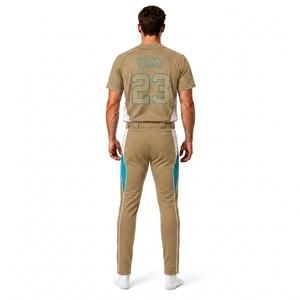 Custom Baseball Team Uniform Men Full Button Jersey Pants Set Sublimated Athletic Sportswear Private Label OEM Manufacturer - Product Image 2