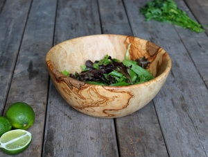 Bol en bois, saladier, cadeau de mariage, cadeau de Noël, cadeau pour elle, cadeau pour lui, bol de service en bois - Product Image 4