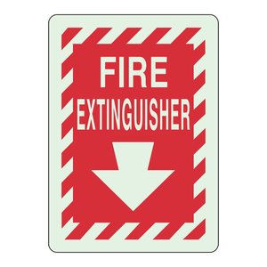 Panneau d'extincteur en PVC haute visibilité Brady, durable, pour intérieur et extérieur, signalisation d'avertissement - Product Image 2