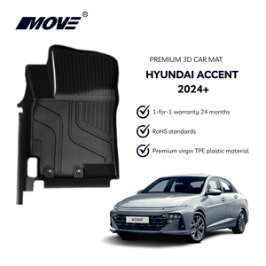 Alfombrillas de coche resistentes para todas las estaciones con ajuste personalizado para 2024 + para Hyundai para revestimientos de vehículos antideslizantes sin olor Accent CALIDAD DE Vietnam - Product Image 2