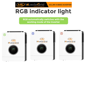 Inversor Solar MuscleGrid de 6.2 KW Híbrido Verdadero de Uso Rudo sin Batería con MPPT Verdadero (Fabricado en la India) - Product Image 5