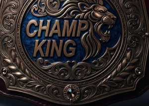 Ceinture en métal Champ King avec boucle en laiton, style vintage, sangle en cuir décorative - Product Image 2