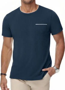 Camiseta de Manga Corta para Hombre, Color Verde Oliva, 100% Algodón, Tejido de Punto, Cuello Redondo, Corte Regular, Transpirable, Talla 4XL - Product Image 2