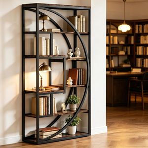Libreria Moderna in Rovere Antico con Spazio di Archiviazione per Soggiorno, Casa o Hotel, Ideale per Camere da Letto - Product Image 6