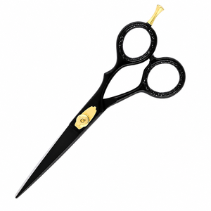 Professional Hair Scissors 6.5 Inch Stainless Steel Sharp <b>Blade</b> Black Matte Handle Right Handed Salon Shears - Product Image 4