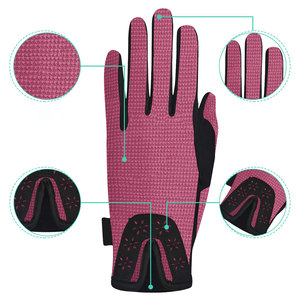 Gants d'équitation professionnels en cuir, paume antidérapante, pour entraînement et compétition, à vendre - Product Image 4