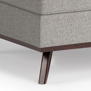 Pouf Contenitore Quadrato Owen Cloud Grey - Elegante Tavolino da Caffè e Sgabello - Product Image 4