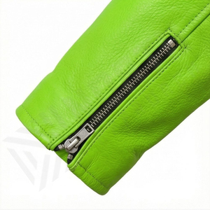 Chaqueta de Motociclista de Cuero Personalizada para Hombre, Logotipo OEM, Diseño Clásico de Motociclista, Cuero Genuino de Alta Calidad, Prenda Exterior de Moda - Product Image 6