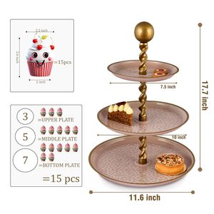 Knob Tier Round Mild Steel <b>Cupcake</b> <b>Stand</b> for Wedding Birthday Dessert Display - Product Image 5