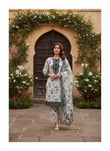 ชุดสำเร็จรูปสไตล์ปากีสถานสำหรับผู้หญิง ผ้าสวิสลอนในปากีสถาน ซัลวาร์ คามีซ ชุดฤดูร้อนสำหรับผู้หญิง เสื้อผ้าผู้หญิง - Product Image 6