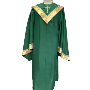 Estolas litúrgicas para sacerdotes con bordado de logotipo personalizado, vestimentas eclesiásticas al por mayor, cómoda túnica de obispo bordada a mano. - Product Image 6