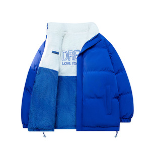 Breathable Windproof Hooded Puffer Jacket <b>for</b> <b>Men</b> Women Stand Collar Reversible Design Plus Size Autumn <b>Coat</b> Letter <b>Long</b> Front - Product Image 3