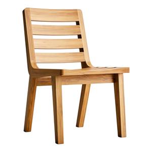 Silla de Comedor Moderna y Sostenible de Madera de Teca con Listones, Silla Ergonómica de Madera Maciza para Restaurante, para Uso en Interiores, Exteriores, Jardín y Patio - Product Image 1