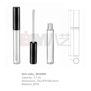 Tube en plastique 5,7 ml, conteneur vide pour gloss à lèvres, tube de rouge à lèvres liquide imperméable - Product Image 1