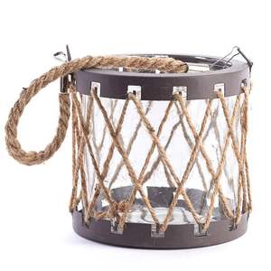 Premium Glass And Rope <b>Lantern</b> Handcrafted Decorative <b>Lighting</b> Accent For Stylish <b>Indoor</b> And Outdoor Spaces - Product Image 6