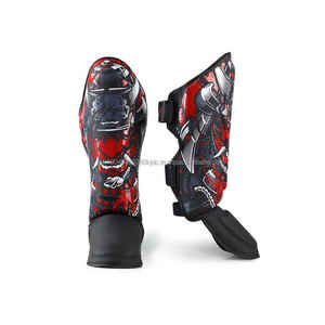 Protège-tibia Muay Thai à bas prix avec logo personnalisé Protège-tibia spécial PU Flex Protège-tibias coups de pied de boxe - Product Image 4