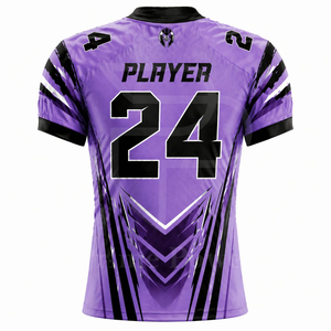 Conjunto de Uniforme de Fútbol Americano Personalizado, Transpirable, Estampado, de Manga Corta, Pantalones y Jersey, Ropa Deportiva de Alto Rendimiento para Verano - Product Image 3
