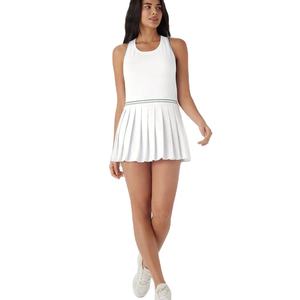 ชุดเสื้อผ้าเทนนิสระบายอากาศได้ดีของผู้หญิง2025ใหม่กระโปรงติดโลโก้แบบกำหนดเองชุดกีฬาฤดูร้อนสำหรับคลับและทัวร์นาเมนต์ - Product Image 3