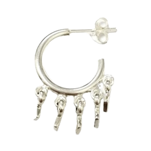 Plata 925 rombo aro Stud pendiente diseño joyería fábrica al por mayor en Tailandia - Product Image 1