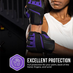 <b>Half</b> Finger Weightlifting Gloves Gym Workout Fitness Training Grip Gloves Breathable Anti <b>Slip</b> Palm Support Gloves for Men Women - Product Image 5