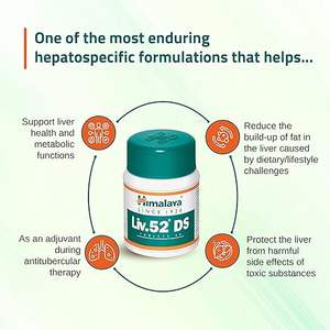 Himalaya Liv.52 DS Capsules à base de plantes, culture sauvage, poudre de qualité alimentaire en flacon pour une bonne santé - Product Image 2