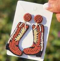 Anting-anting gantung motif bunga manik-manik Bohemia koboi barat, ukuran custom, multiwarna, unisex, hadiah, perhiasan pernyataan, pesta, fashion