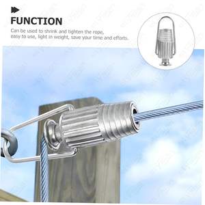 Tensor de cuerda de aluminio de alta resistencia 61 x 26 mm para ajustar tendederos, uso en exteriores e interiores - Product Image 5