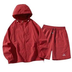 Veste coupe-vent à capuche pour femme, en polyester tissé, à fermeture éclair sur toute la longueur, coupe-vent, pour l'automne, vente en gros - Product Image 5