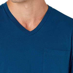 Nueva llegada de ropa urbana con logotipo personalizado, camiseta informal con cuello en V para adultos, estilo único y sencillo, camisetas de algodón con cuello en V para hombre - Product Image 2