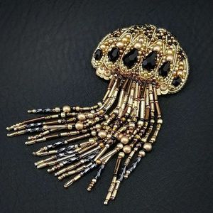 MD HANDICRAFTS Handmade Designer Embroidery Beaded Brooch with Intricate Beadwork and Sequins for Wedding Occasions - Product Image 5
