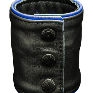 Bracelet en cuir Urban Warrior, bracelet en cuir noir nuit, bracelet en cuir à bordure en fer - Product Image 6