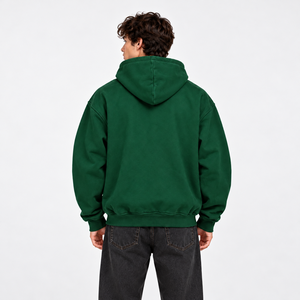 Sweat-shirt à capuche entièrement zippé à faible MOQ avec poches latérales, coupe classique, pour l'extérieur, automne-hiver – Fabricant de sweats à capuche entièrement zippés - Product Image 4