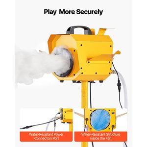 Macchina per Bolle da Festa con Angolo Regolabile, Serbatoio d'Acqua da 21QT, Design Verticale Stabile e Cannone per Schiuma - Product Image 6