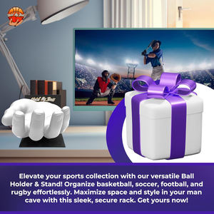 Support mural compact en résine pour balles de baseball et de cricket - Durable, plusieurs couleurs - Product Image 4