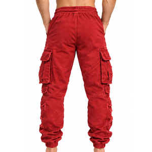 <b>Mens</b> 100 Percent Cotton <b>Cargo</b> <b>Joggers</b> Wholesale Streetwear Trousers Made Utility Pocket Pants Bulk Supplier Apparel Manufacturer - Product Image 4