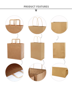 Papel Kraft resistente con logotipo personalizado ecológico, bolsa de papel Kraft artesanal para comida para llevar SOS, punta de papel Natural - Product Image 5