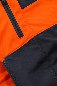 <b>Men</b>’s Orange Sports Track Pants – Quick Dry <b>Stretch</b> Joggers with Zipper Pockets, Slim Fit Training Gym Trousers Custom Logo OEM - Product Image 4