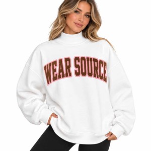 Sweat à capuche pull-over pour femme, style streetwear, col montant, avec logo brodé sur le devant, motif tigres, personnalisable avec logo OEM et options de personnalisation - Product Image 1