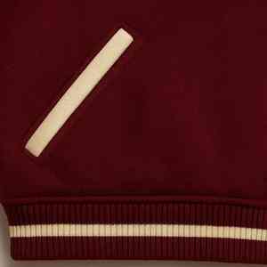 Blouson Bomber Rouge pour Enfants, Vestes de Baseball et de Sport pour Bébés Garçons, Blousons Varsity avec Broderie Chenille, Coupe Ajustée - Product Image 4