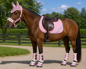 Tapis de selle équestre premium durable en néoprène matelassé fin, coton pailleté, rembourré de mousse 18 mm, pour dressage western et tout usage - Product Image 6